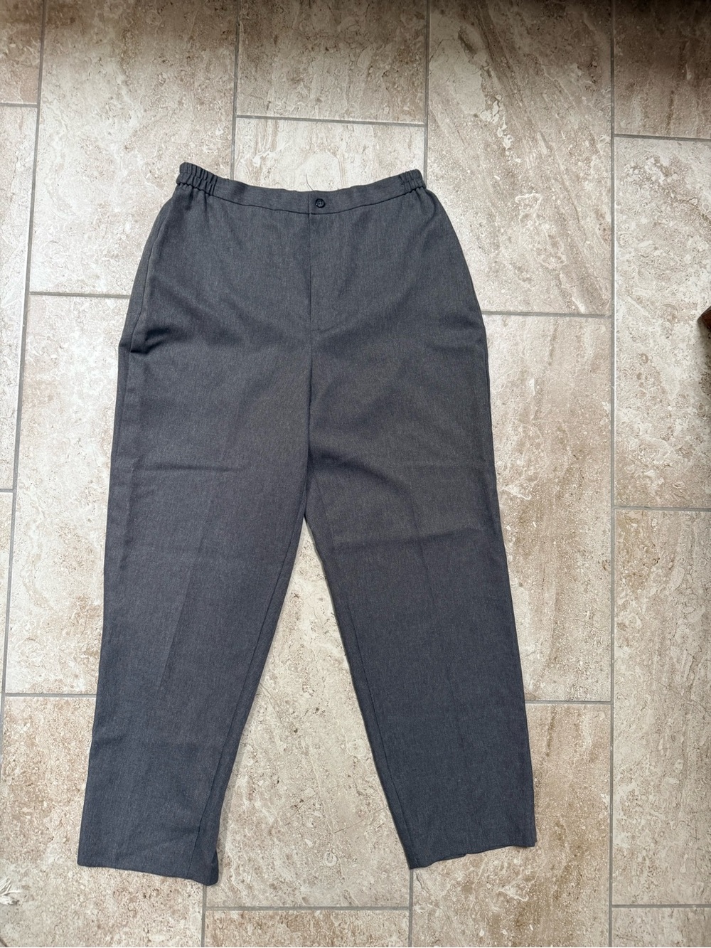 Briggs New York Men's Straight Trousers in Charcoal Gray